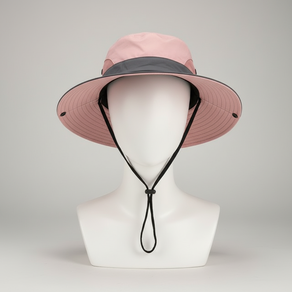 Chapeau de randonnée femme | Anti-UV léger large bord ajustable