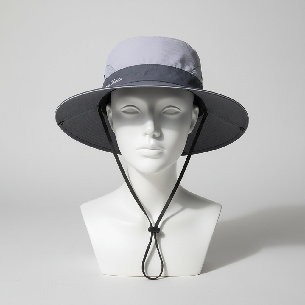 Chapeau de randonnée femme | Anti-UV léger large bord ajustable