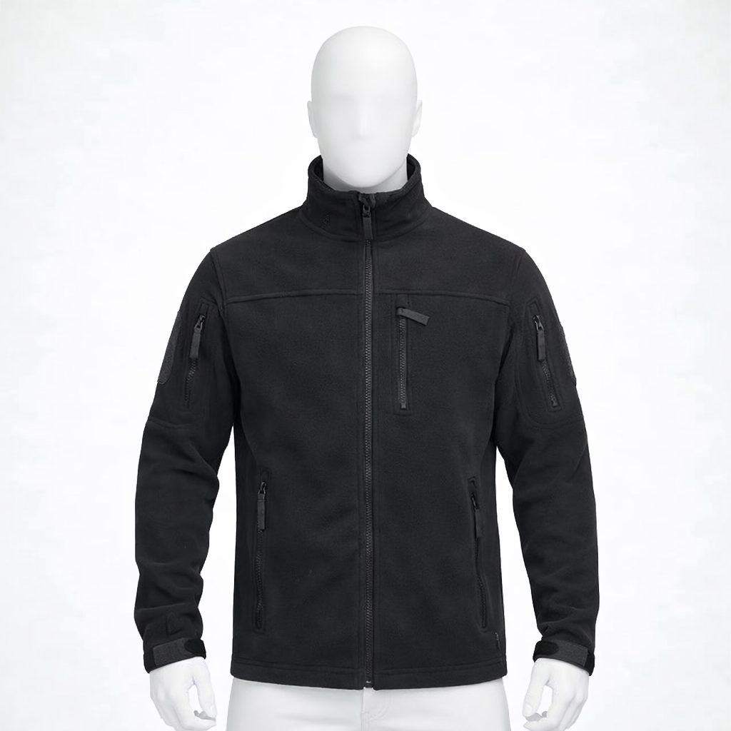 Veste de randonnée homme | Polaire tactique col montant multi poches
