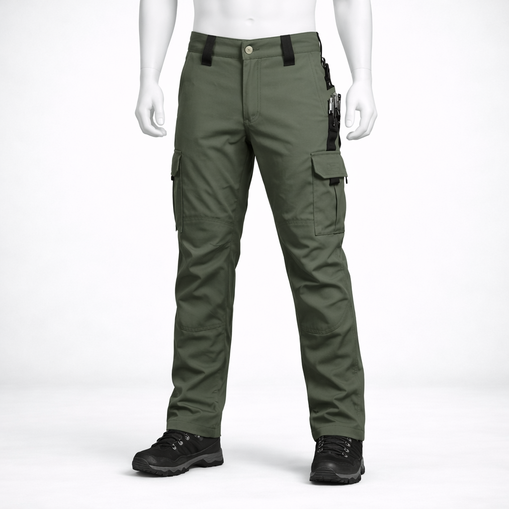 Pantalon de randonnée homme | Imperméable poches zippées coupe ajustée