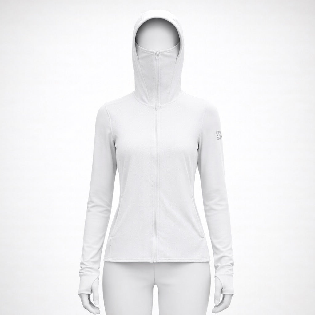 Veste de randonnée femme | Anti-UV UPF50 légère respirante capuche été