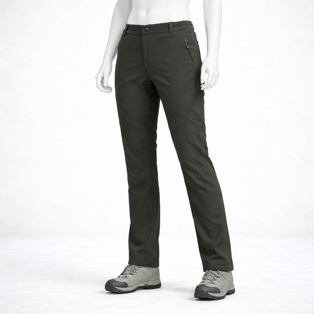Pantalon de randonnée femme | Imperméable thermique polaire stretch