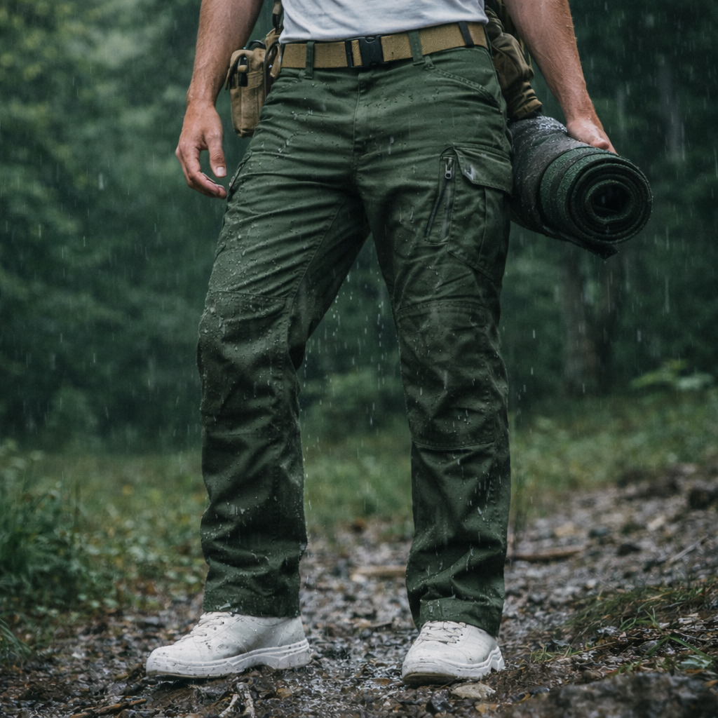 Pantalon de randonnée homme | Cargo imperméable respirant multi poches