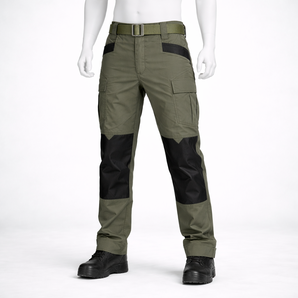 Pantalon de randonnée homme | Bicolore ceinture intégrée coupe ajustée