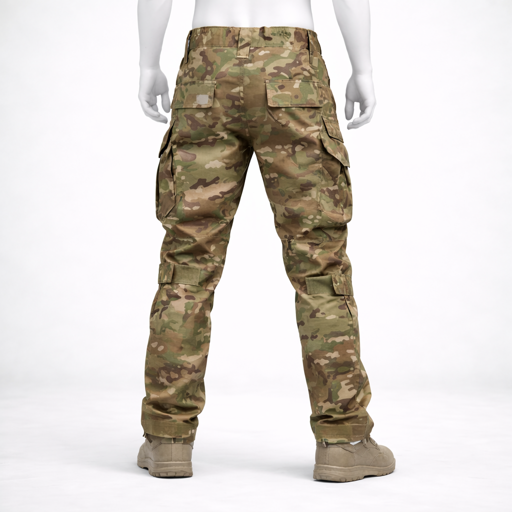 Pantalon de randonnée homme | Camouflage multi poches coupe ajustée