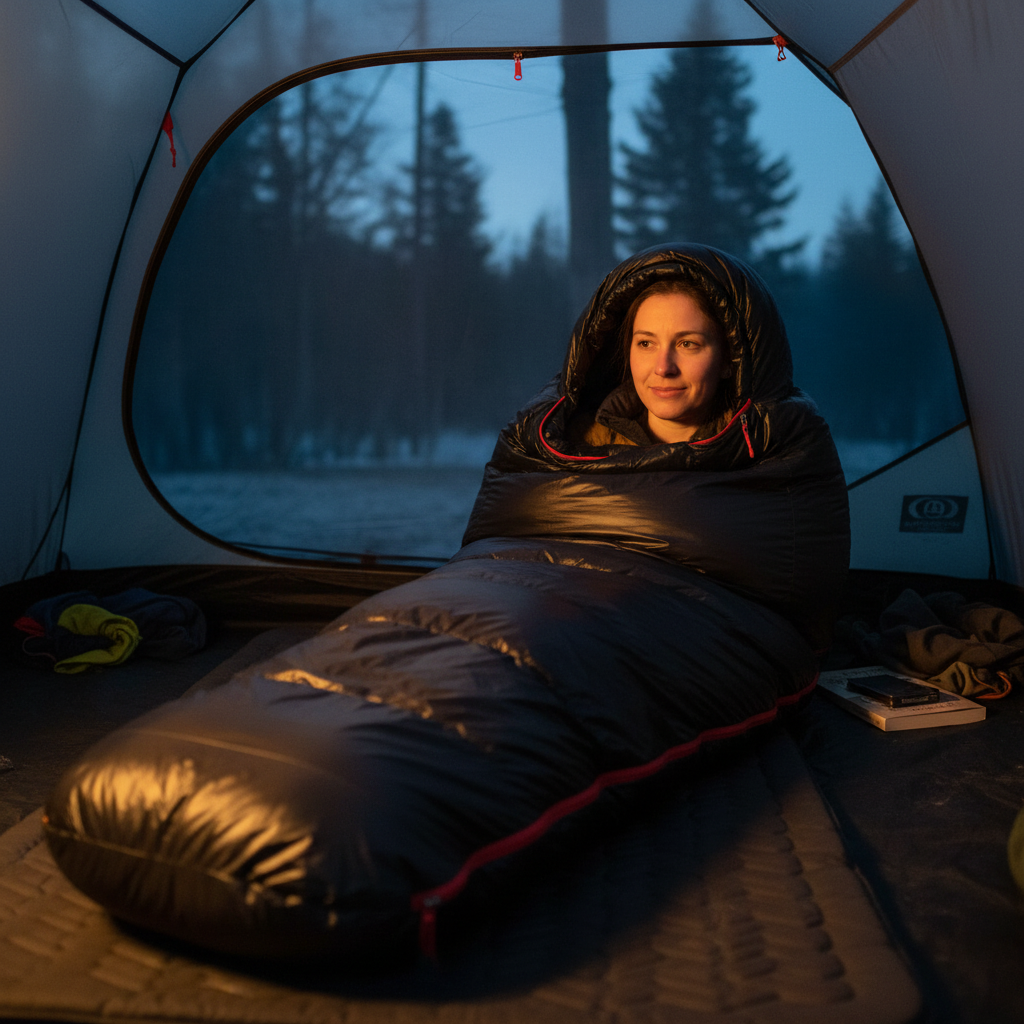 Sac de couchage | Duvet 0°C 850g momie capuche imperméable 4 saisons
