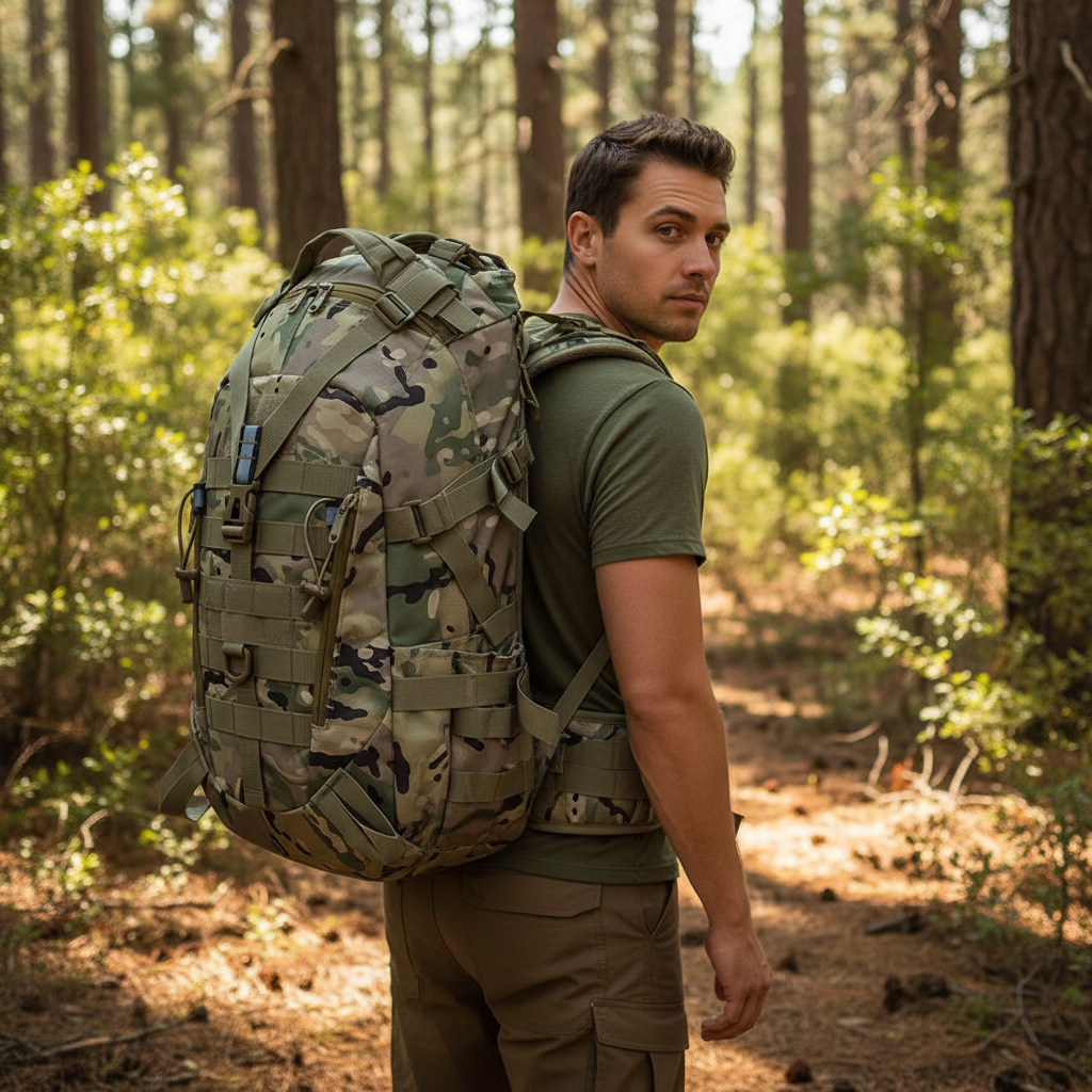 Sac à dos de randonnée | 45L imperméable résistant dos rembourré