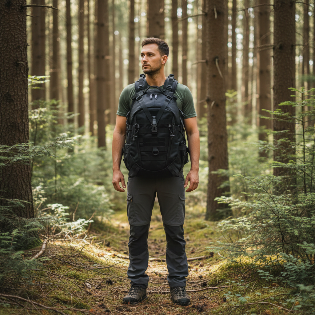 Sac à dos de randonnée | 45L imperméable résistant dos rembourré
