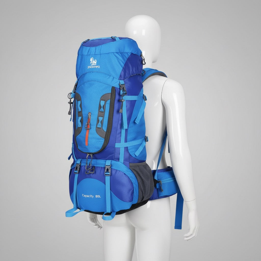 Sac à dos de randonnée | 80L imperméable dos ventilé