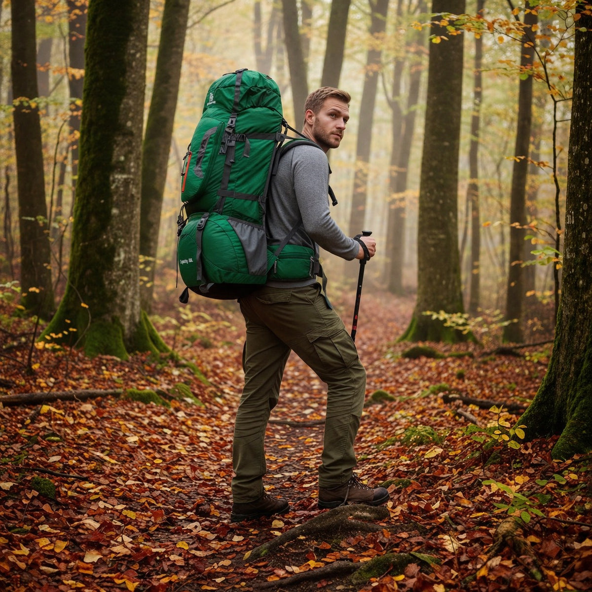 Sac à dos de randonnée | 80L imperméable dos ventilé