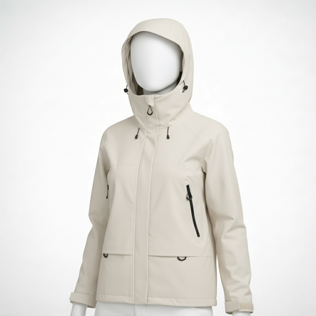 Veste de randonnée femme | Imperméable coupe-vent capuche légère