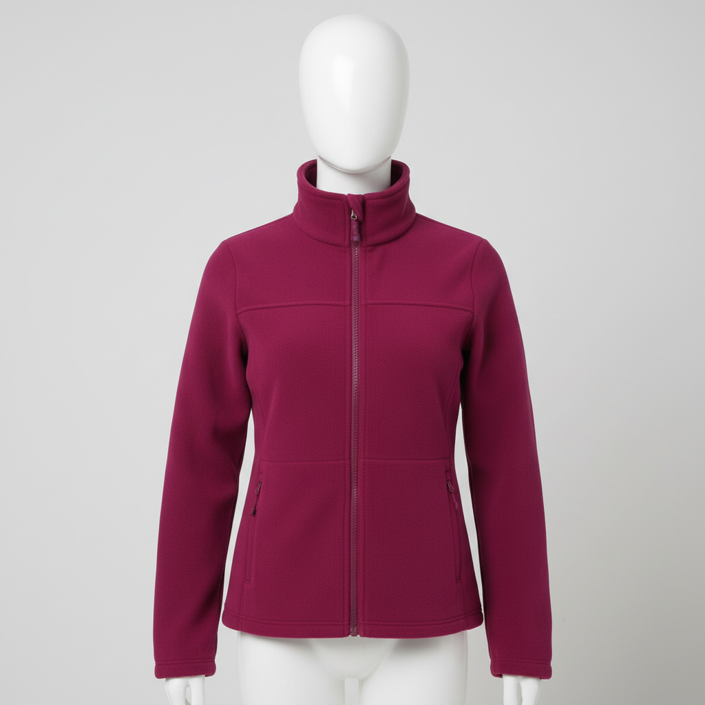 Veste de randonnée femme | Polaire zippée col montant respirante