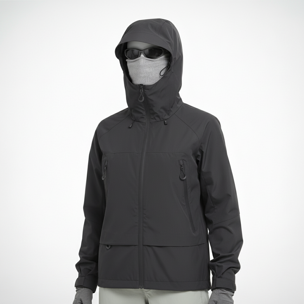 Veste de randonnée femme | Imperméable coupe-vent capuche légère