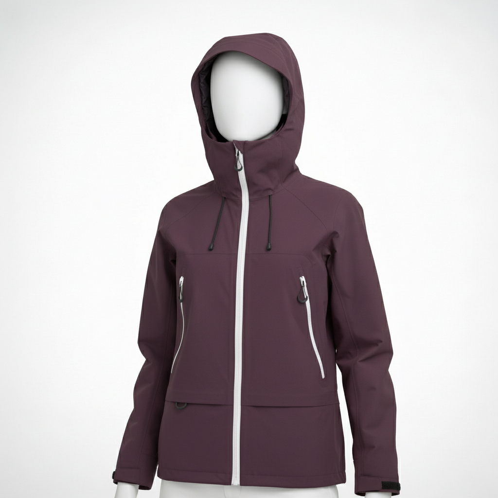 Veste de randonnée femme | Imperméable coupe-vent capuche légère