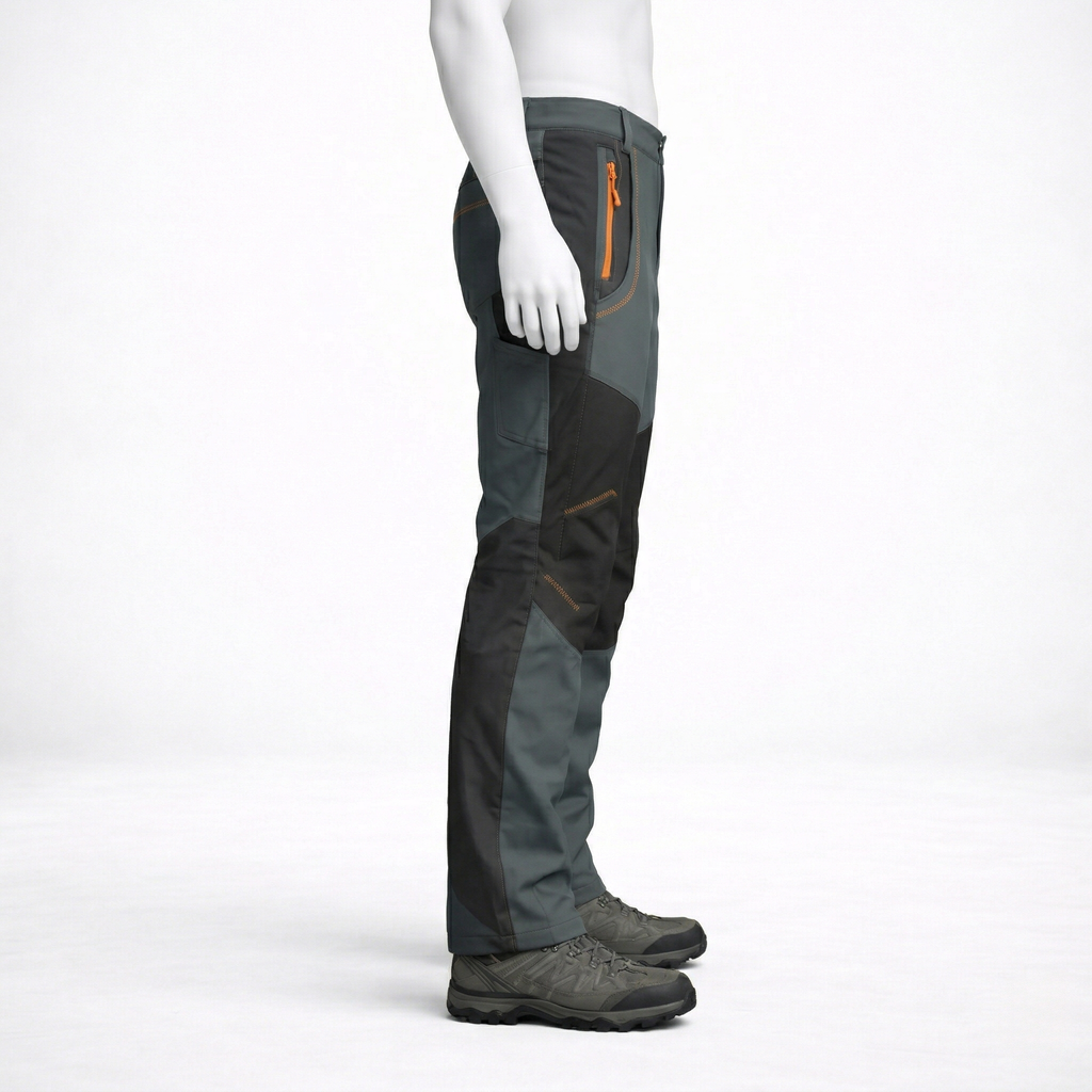 Pantalon de randonnée homme | Imperméable molletonné thermique