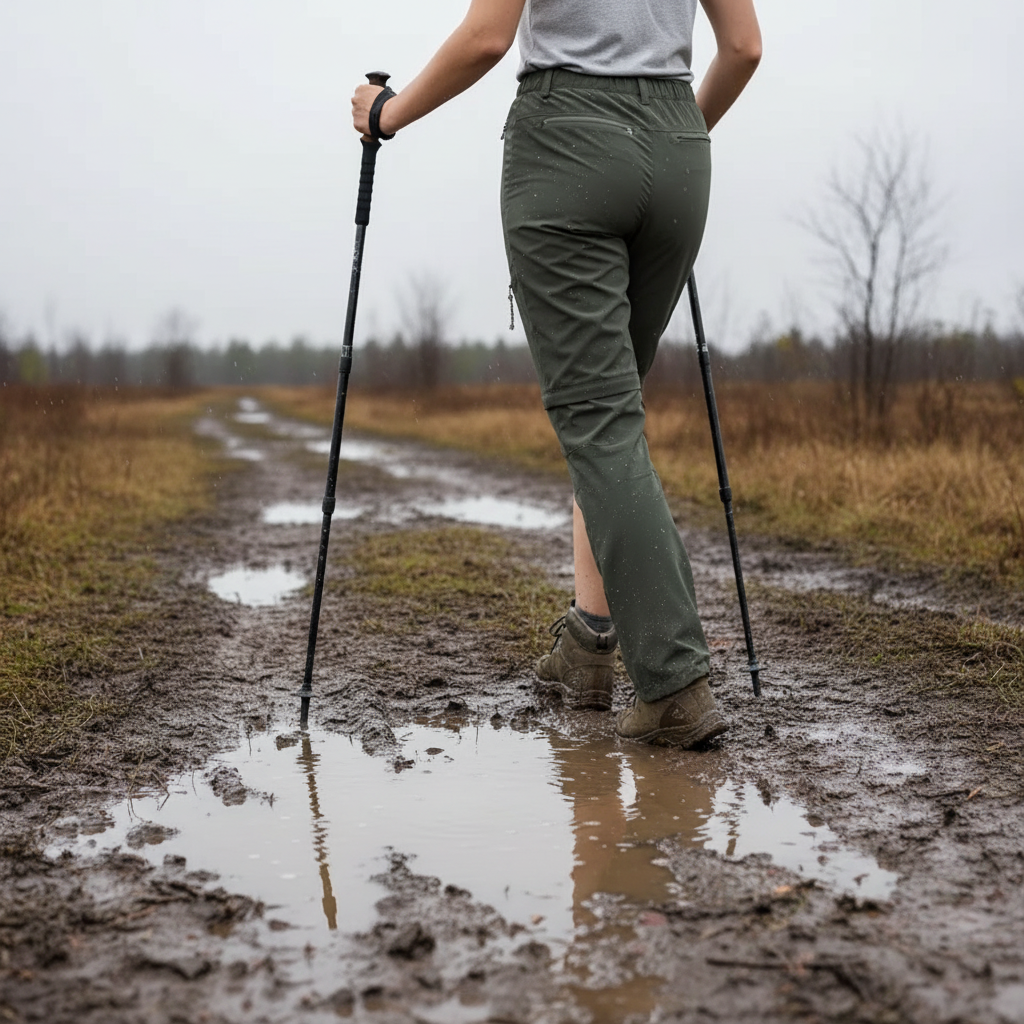 Pantalon de randonnée femme | Convertible imperméable léger respirant