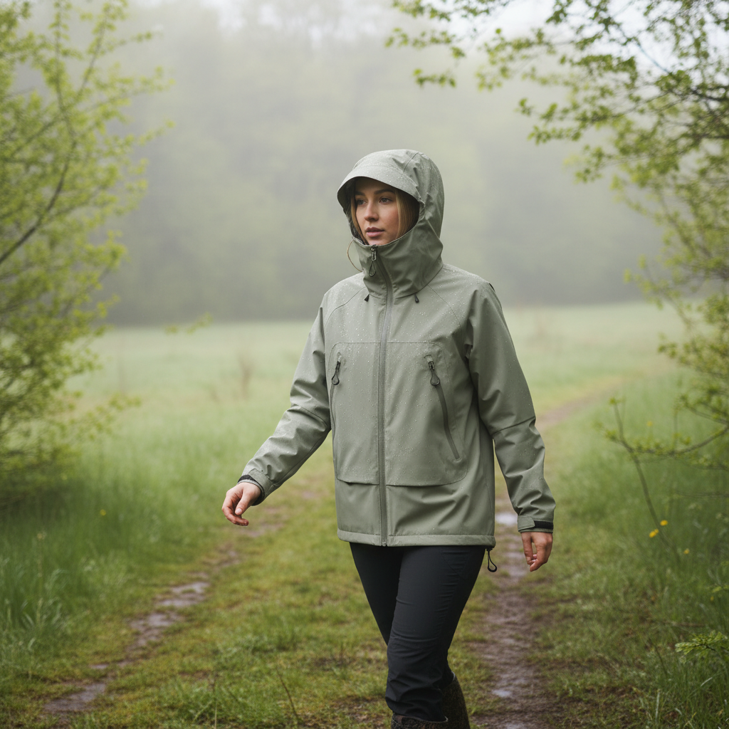 Veste de randonnée femme | Imperméable coupe-vent capuche légère