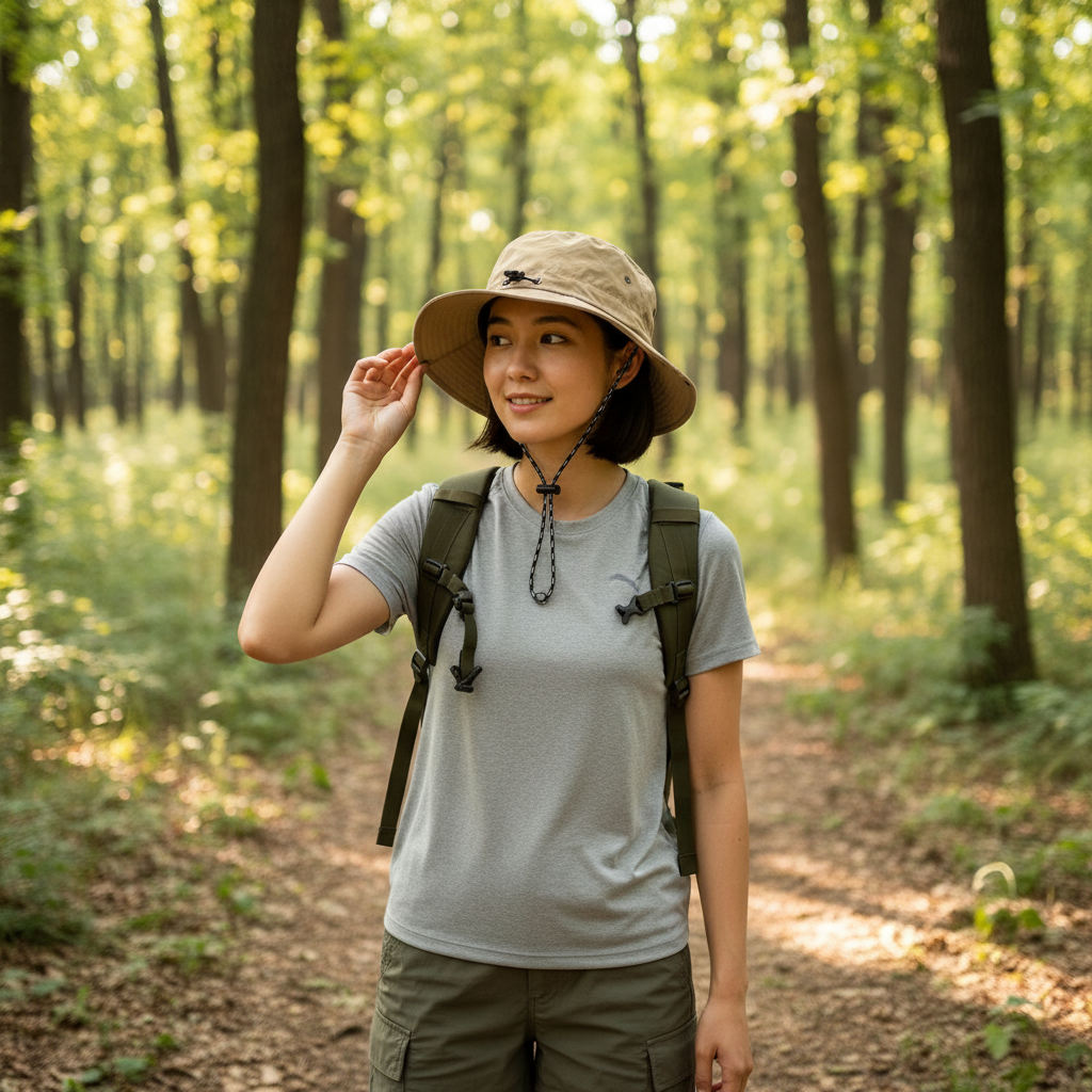 Chapeau randonnée femme | Anti-UV respirant large bord ajustable