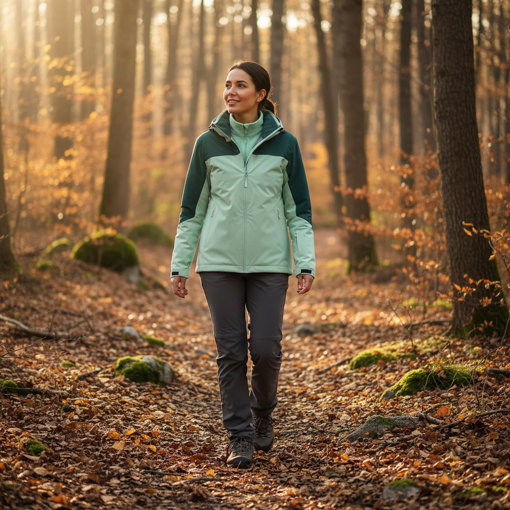 Veste de randonnée femme | 3en1 imperméable polaire amovible capuche