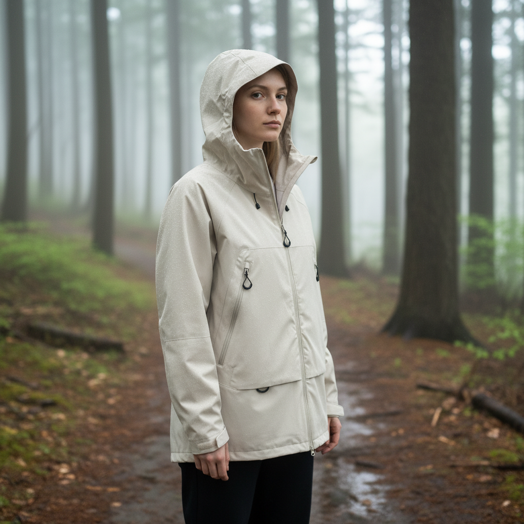 Veste de randonnée femme | Imperméable coupe-vent capuche légère