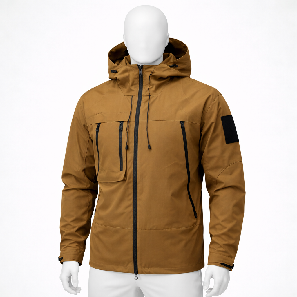 Veste de randonnée homme | Imperméable coupe-vent capuche multi-poches